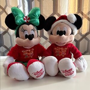 Disney Minnie & Mickey Holiday Plush Pair - 2020